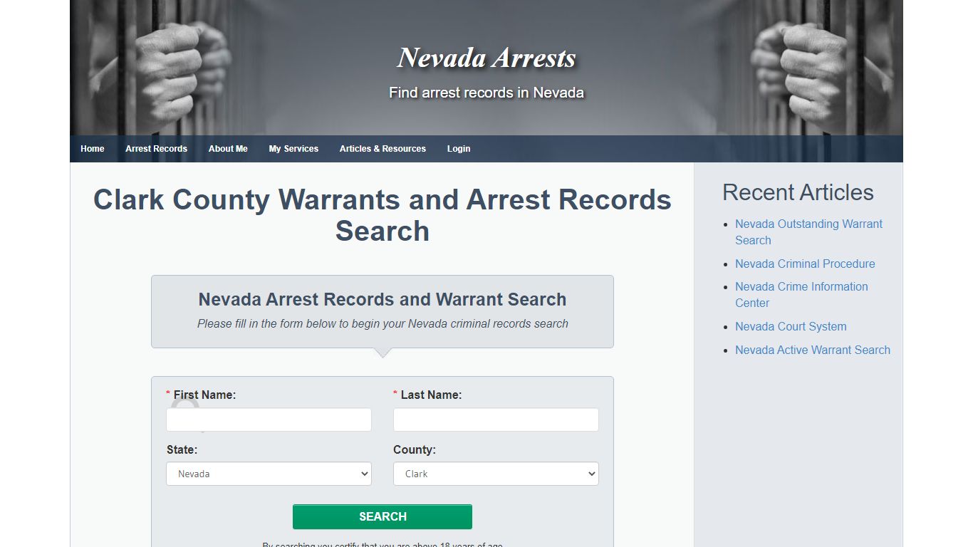 Clark County Warrants and Arrest Records Search - Nevada Arrests